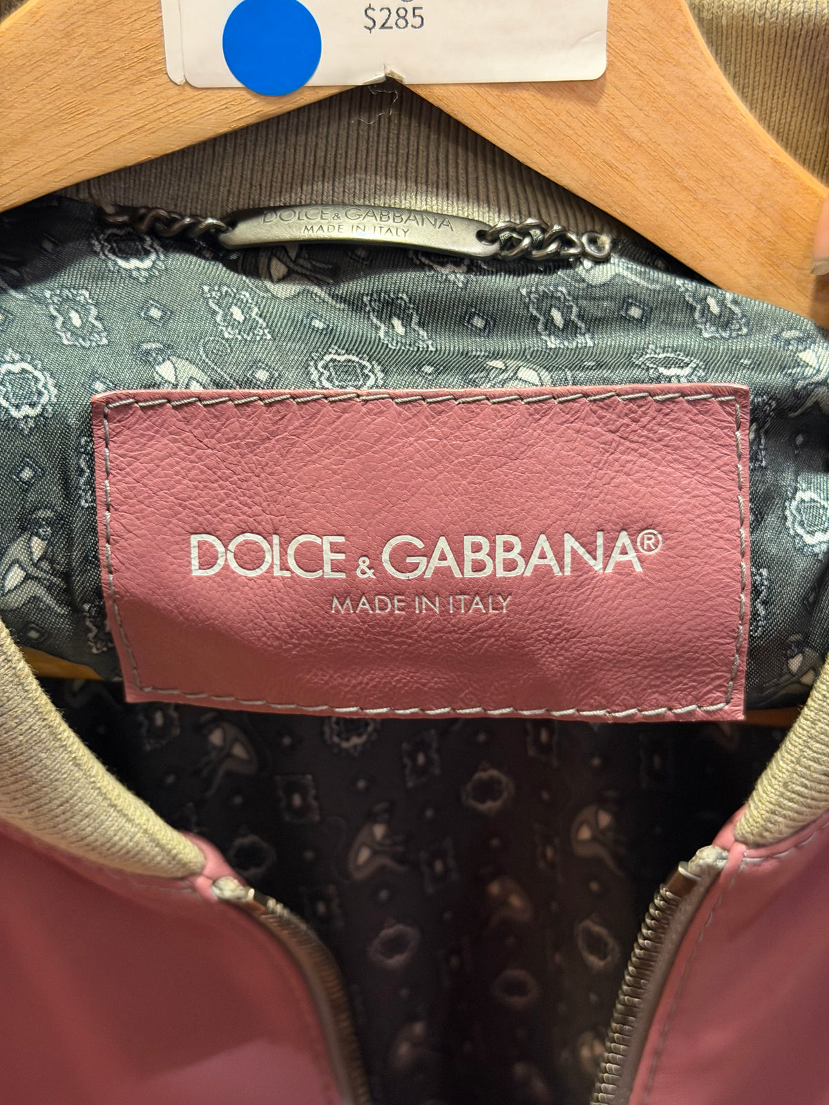 Dolce & Gabbana Leather Bomber Jacket