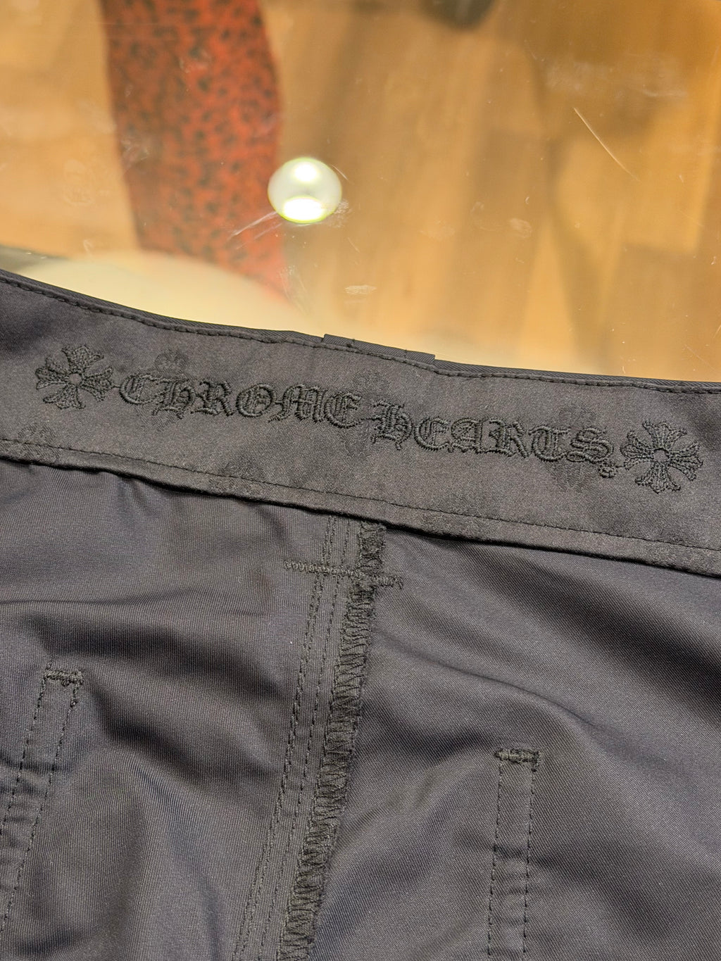 Chrome Hearts Leather & Nylon Double Knee Carpenter Pants - Black