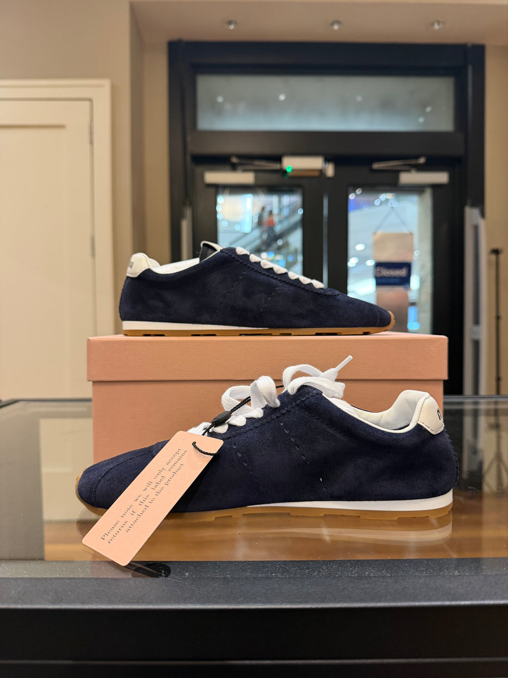 Miu Miu Plume Suede Sneakers