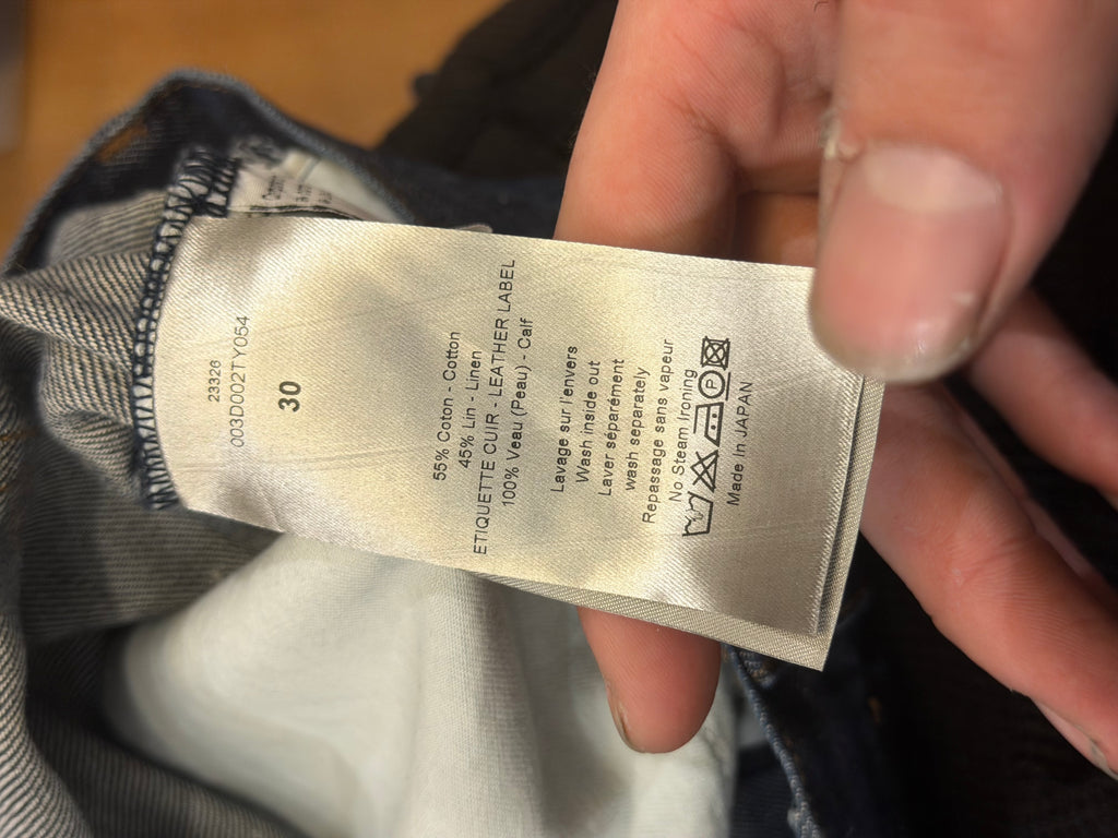 Dior Homme Cotton-Linen Navy Jeans