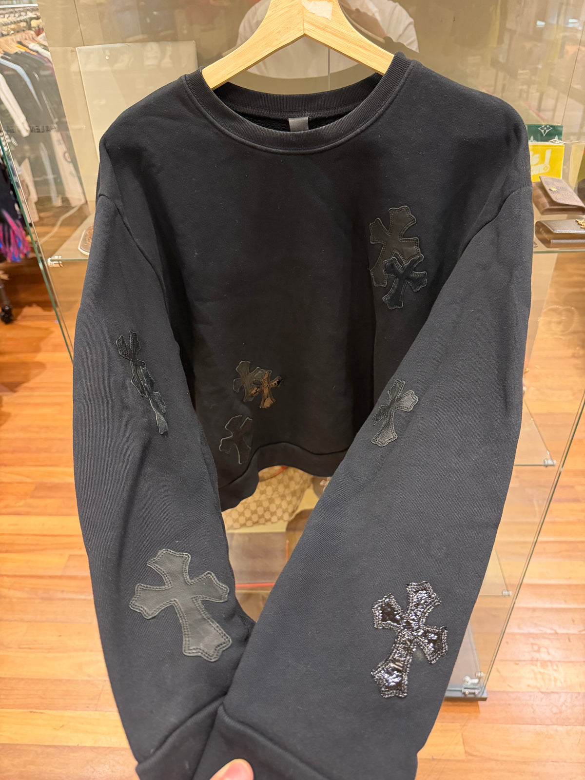 Chrome Hearts 19 Cross Patch Crewneck - Black