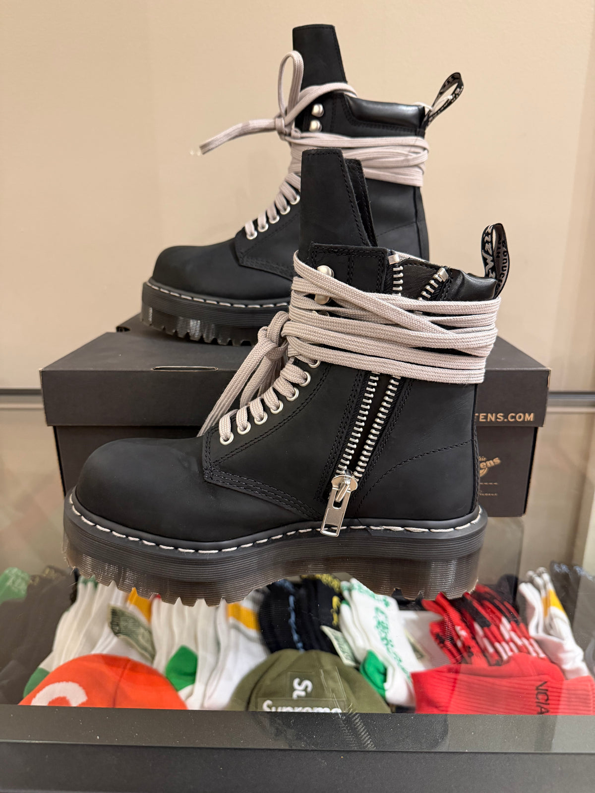 Dr. Martens x Rick Owens Quad Sole Steel Toe Boot