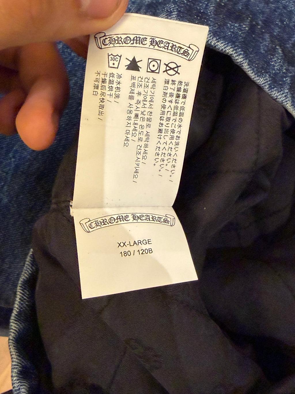Chrome Hearts Denim Quilted Work Shirt - Blue