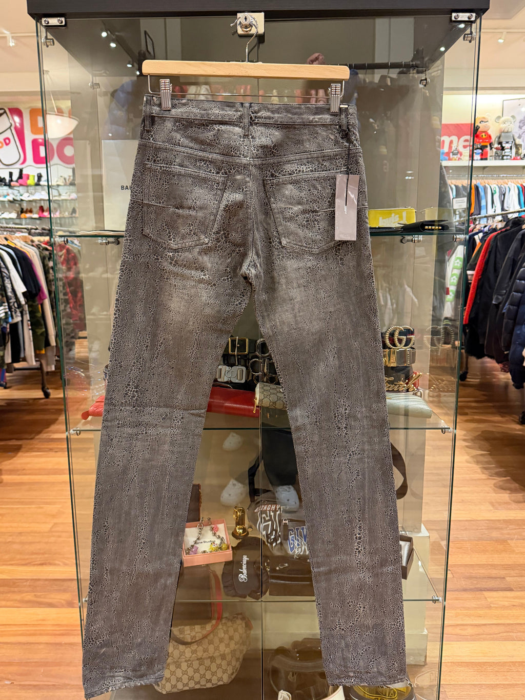 Dior Homme AW08 Batik Crackle Denim Jeans By Kris Van Assche