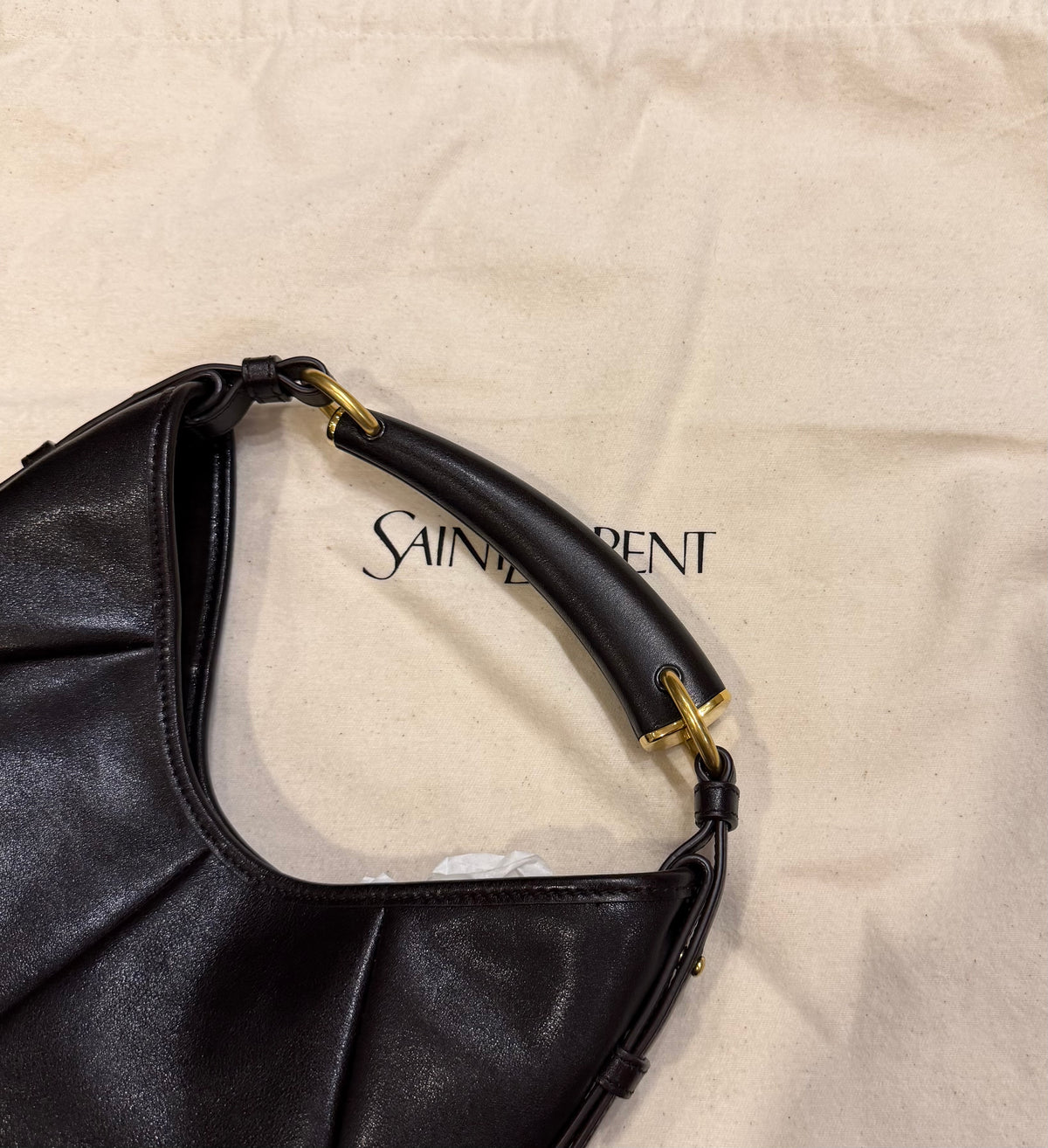 Saint Laurent Small Mombasa Bag- Brown