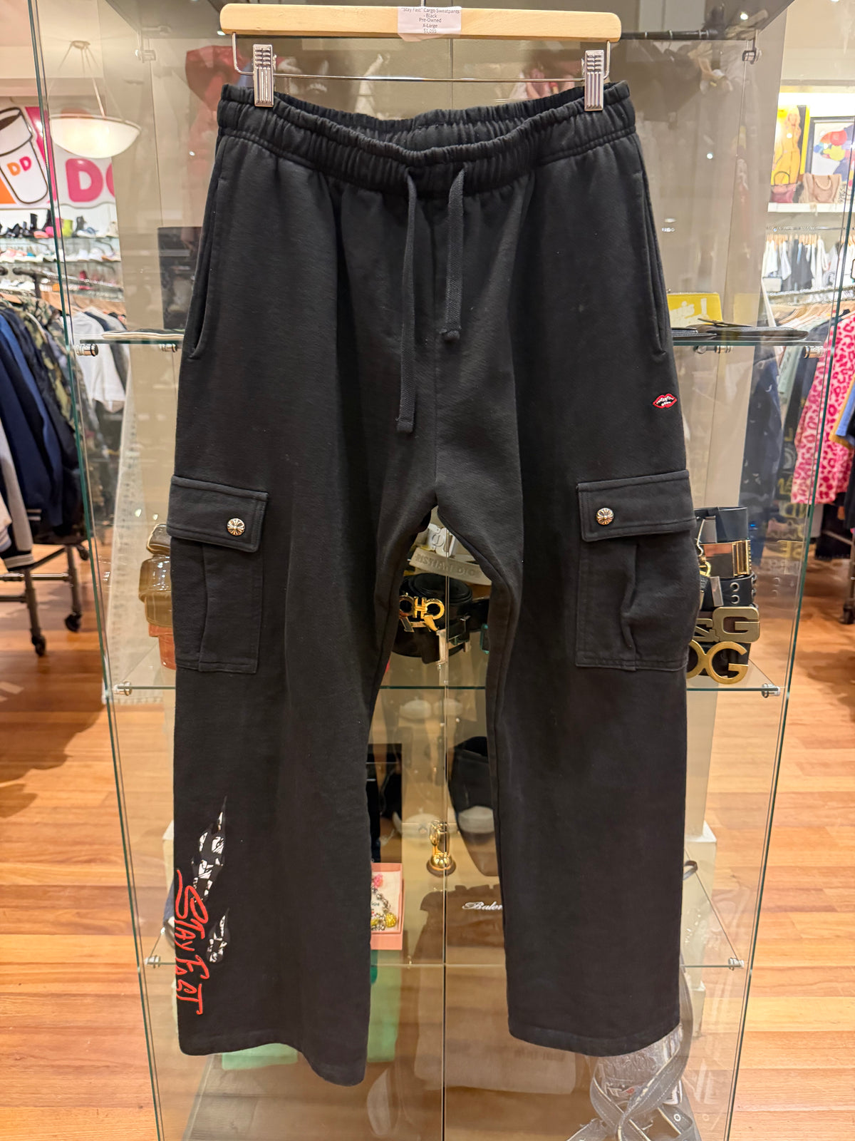 Chrome Hearts x Matty Boy “Stay Fast” Cargo Sweatpants - Black