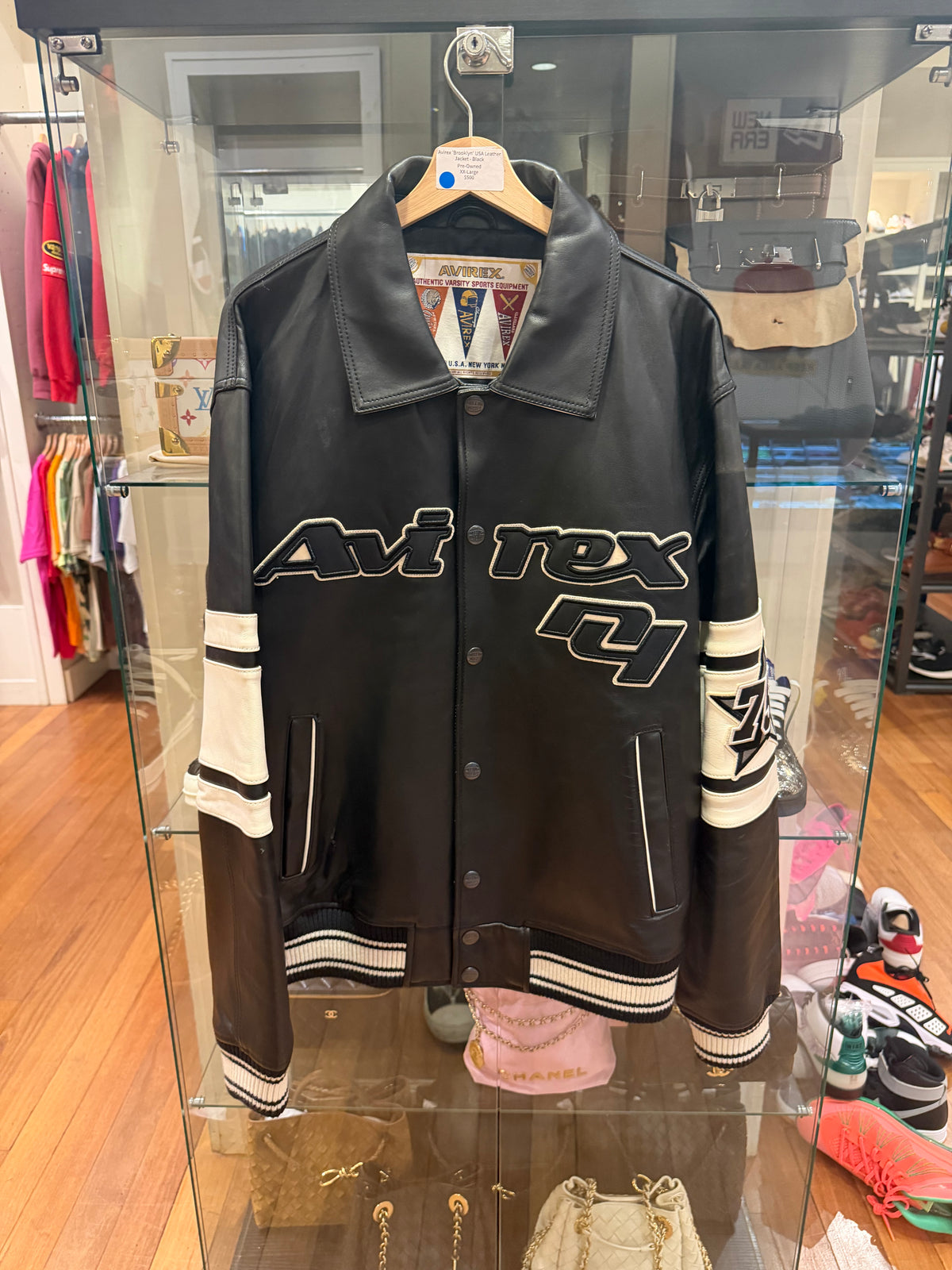 Avirex ‘Brooklyn’ USA Leather Jacket - Black