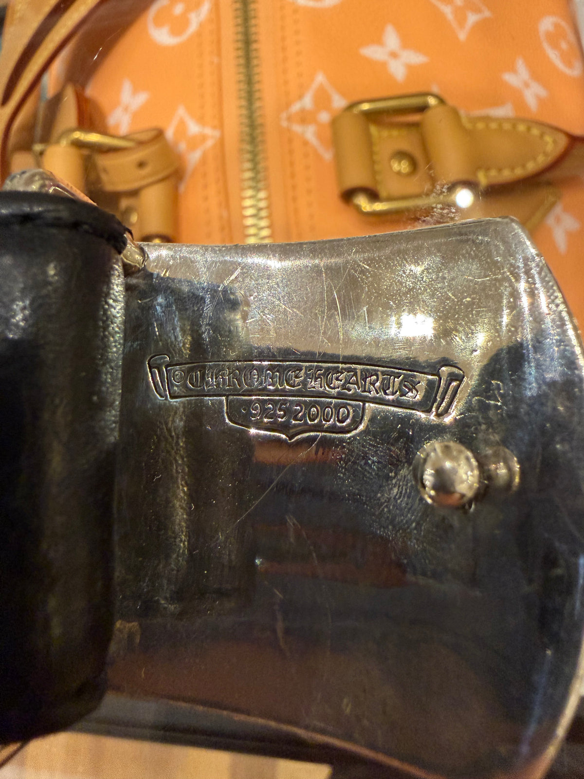 Chrome Hearts Dagger Buckle + Leather Belt Strap - Black