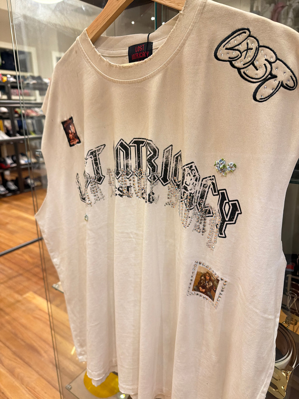 Lost Intricacy Rhinestone Cutoff