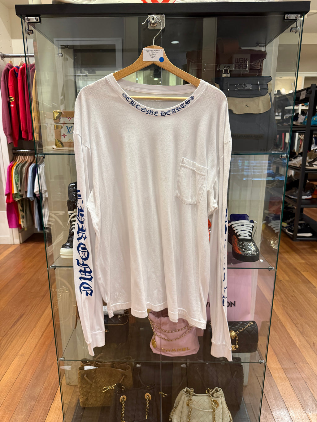 Chrome Hearts Neck Print LS
Shirt - White/Blue
