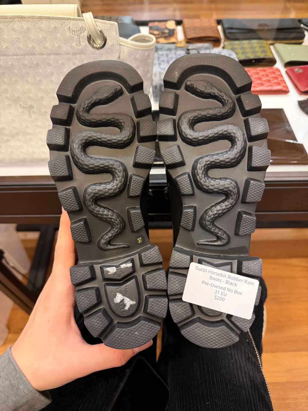 Gucci Horsebit Rubber Rain Boots - Black
