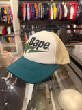Bape Star Trucker Hat - Green & Beige