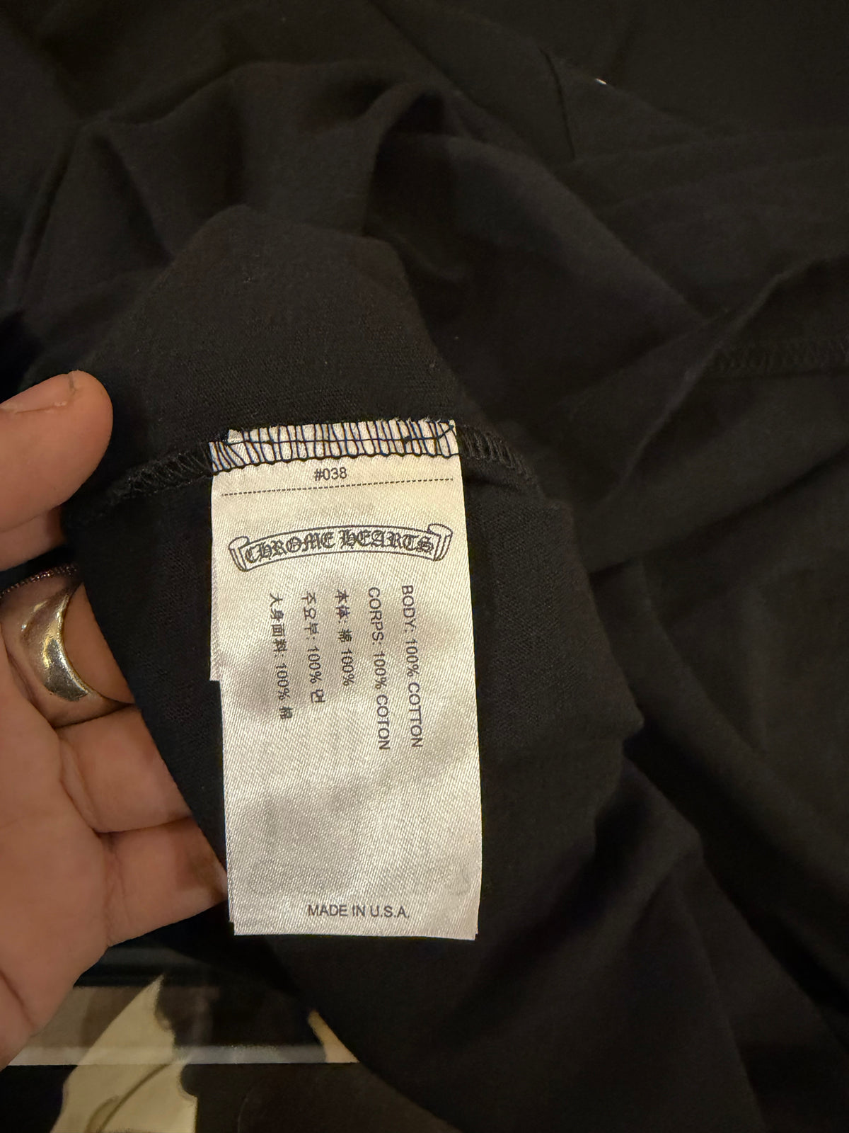 Chrome Hearts New York Horseshoe Pocket Logo Floral LS - Black