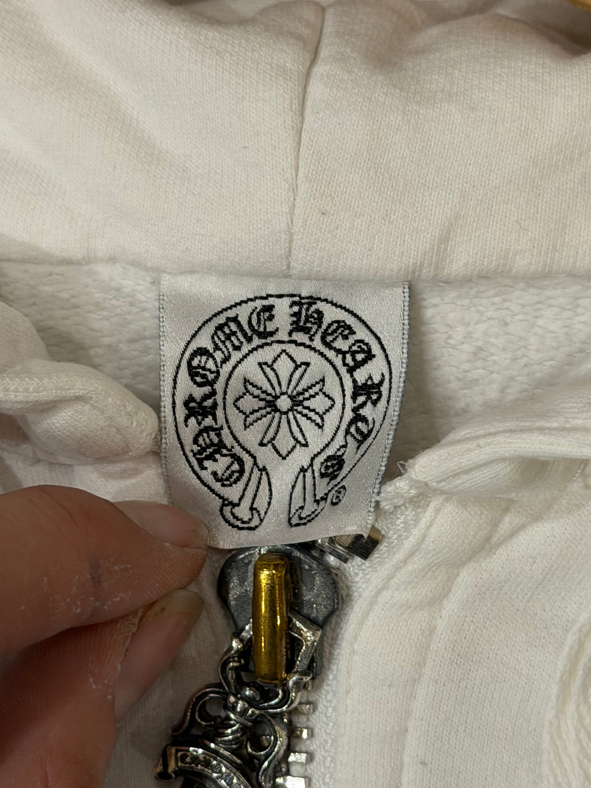Chrome Hearts Vintage Floral Zip Up Hoodie
