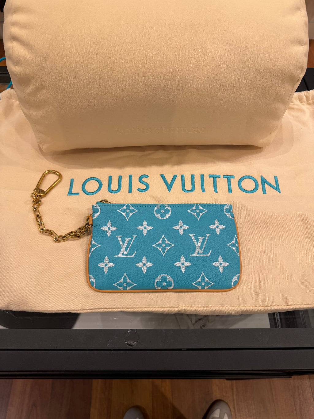 Louis Speedy P9 Bandoulière 40 Turquoise Duffle Bag