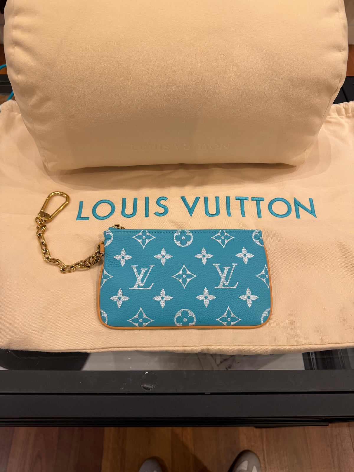 Louis Speedy P9 Bandoulière 40 Turquoise Duffle Bag