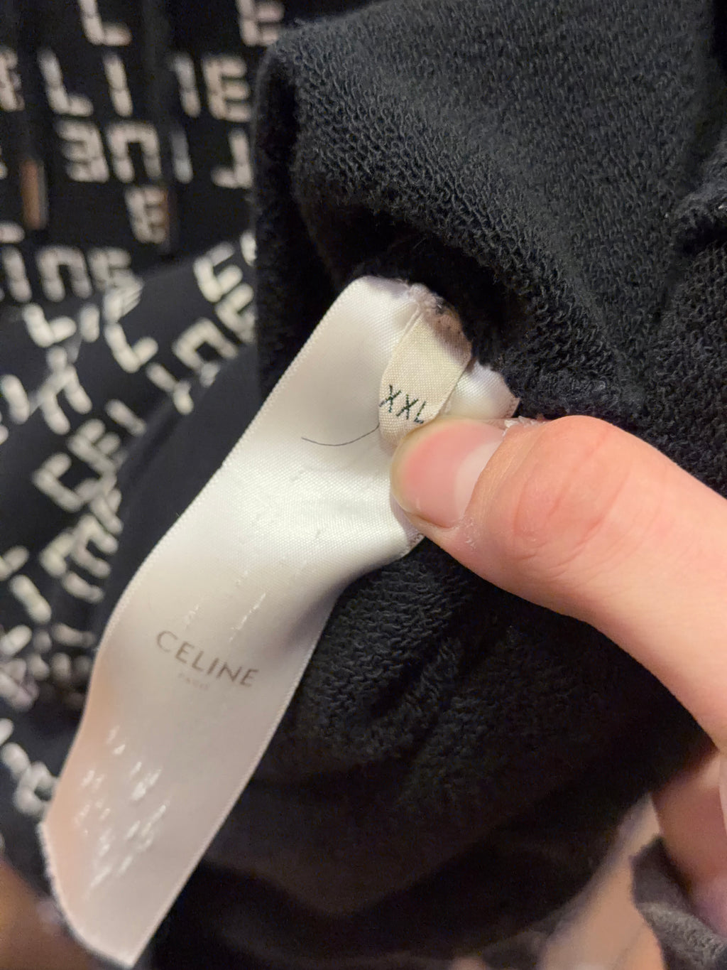 Celine All Over Digital Logo Print Hoodie