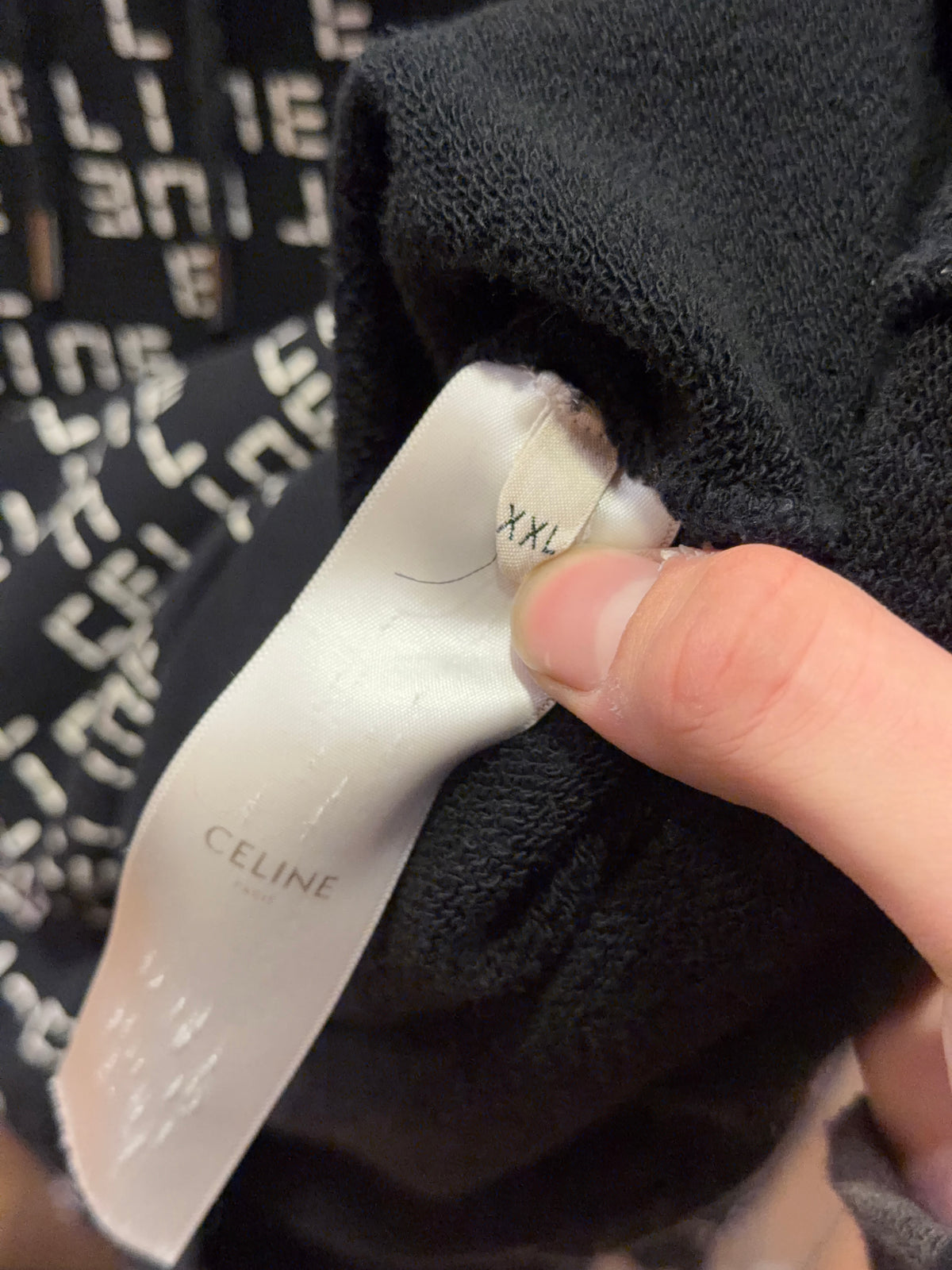 Celine All Over Digital Logo Print Hoodie