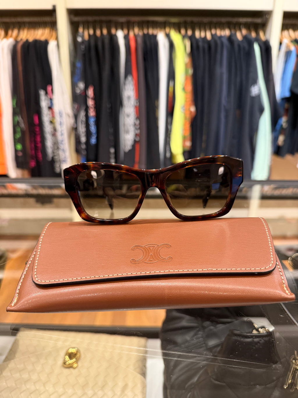 Celine Triomphe 55MM Square Sunglasses