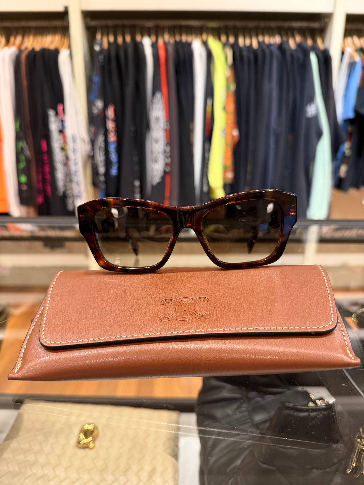 Celine Triomphe 55MM Square Sunglasses