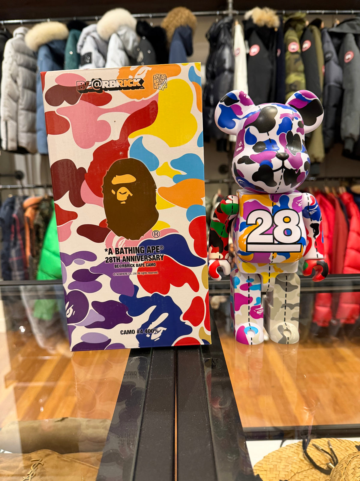 Bape X Bearbrick 28th Anniversary Camo #4 400% Figure