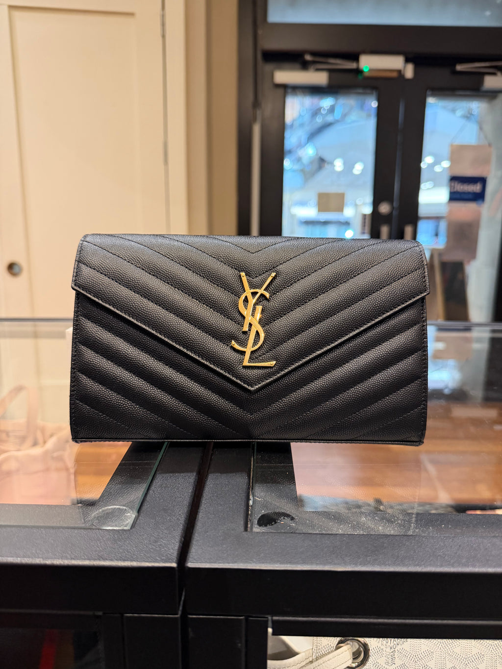 Saint Laurent YSL Large Wallet on Chain