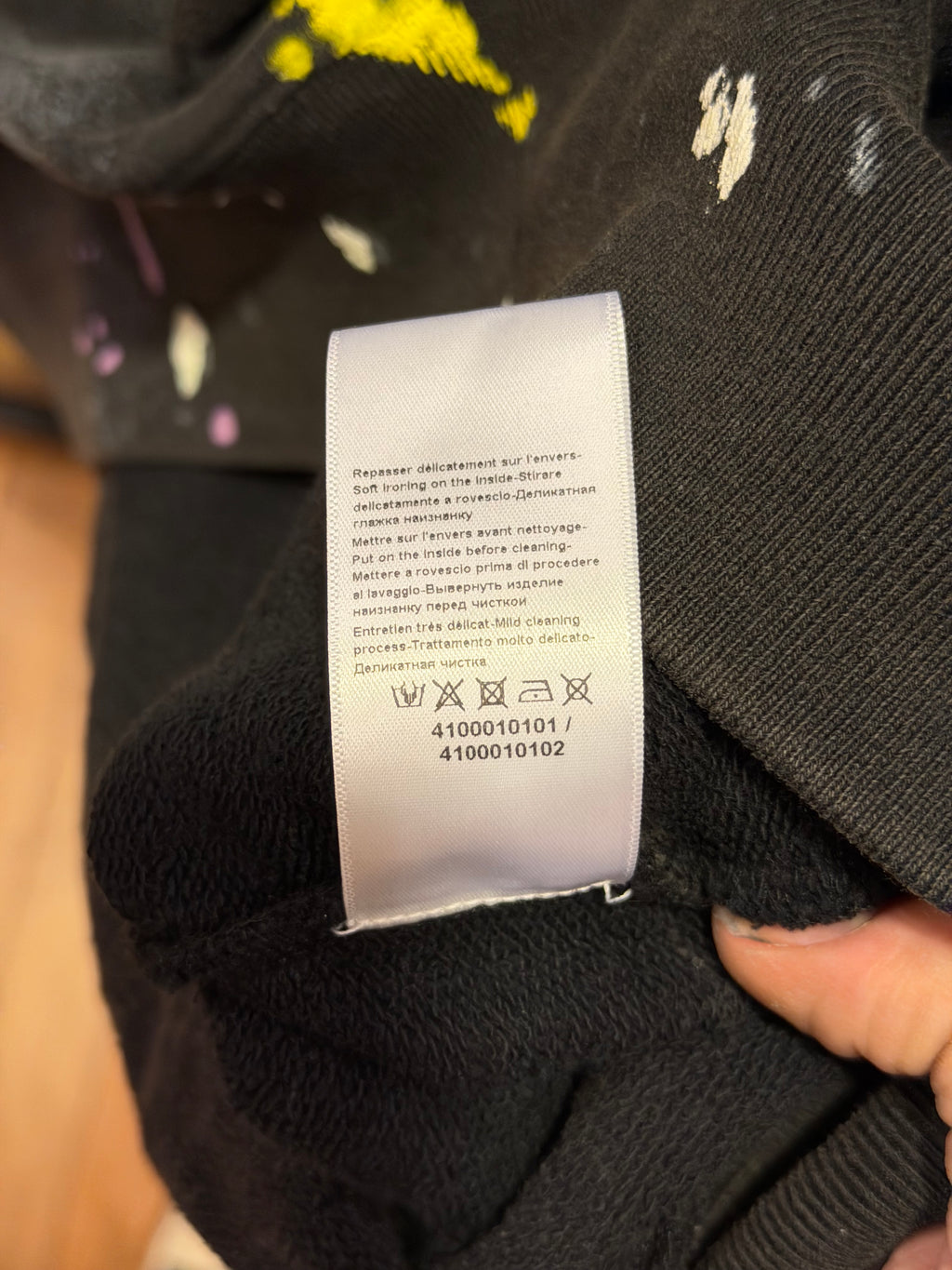 Gallery Dept. x Lanvin Painted Hoodie - Black