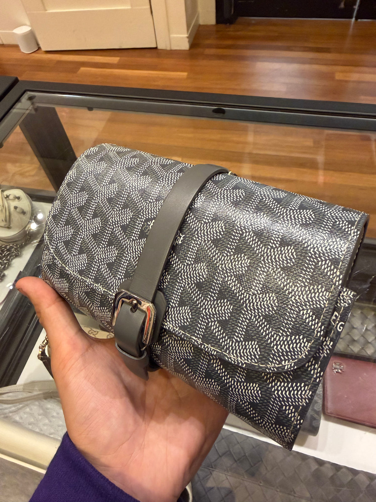 Goyard Montre De Voyage Grey Double Watch Case