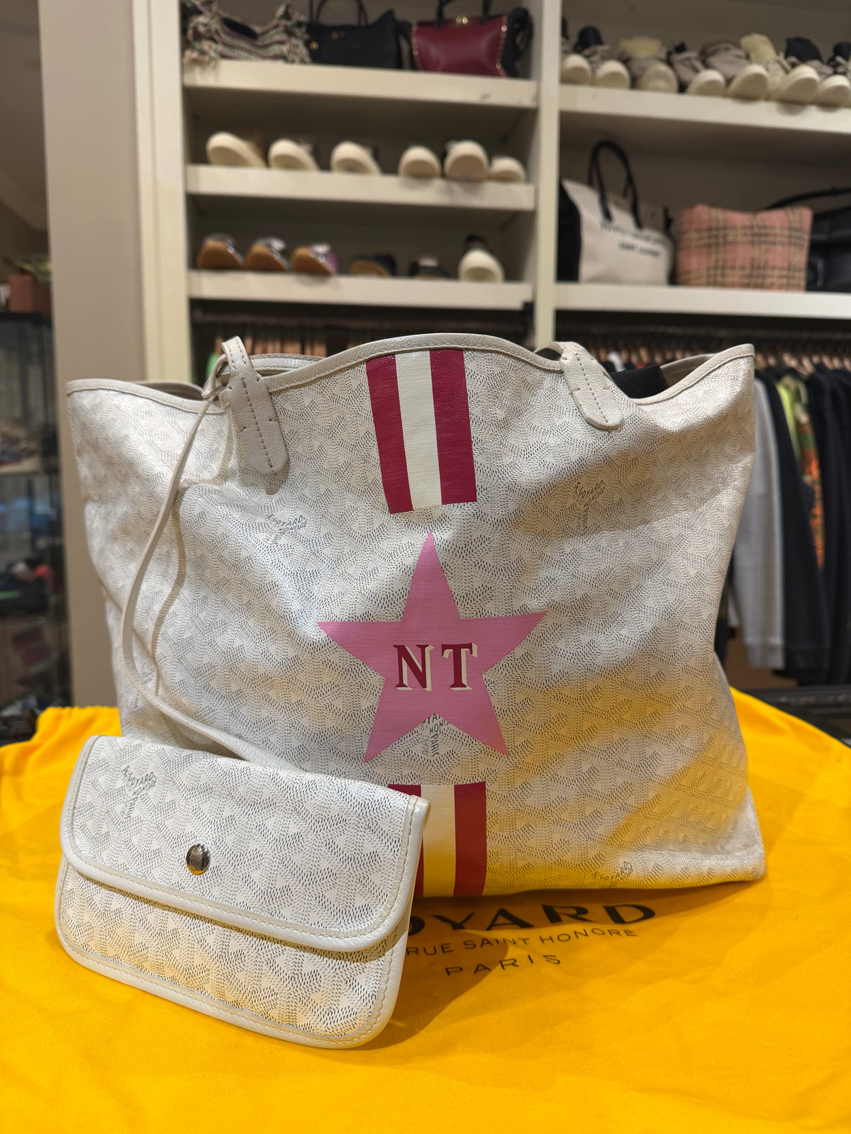 Goyard Saint Louis PM Tote Bag White