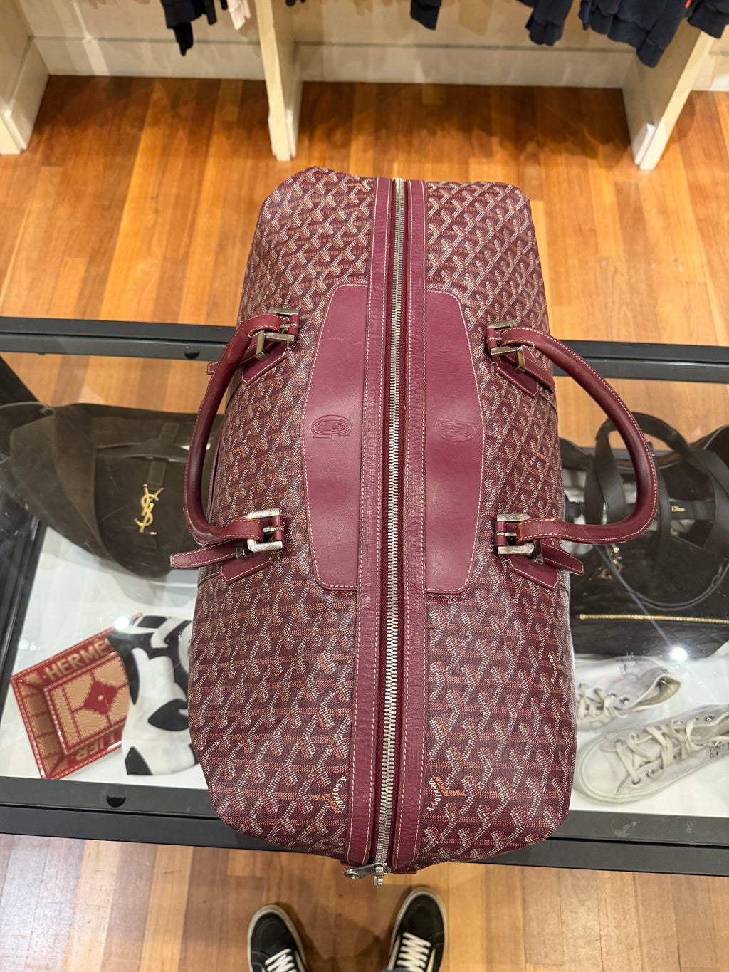 Goyard Boeing 55 Burgundy Duffle Bag
