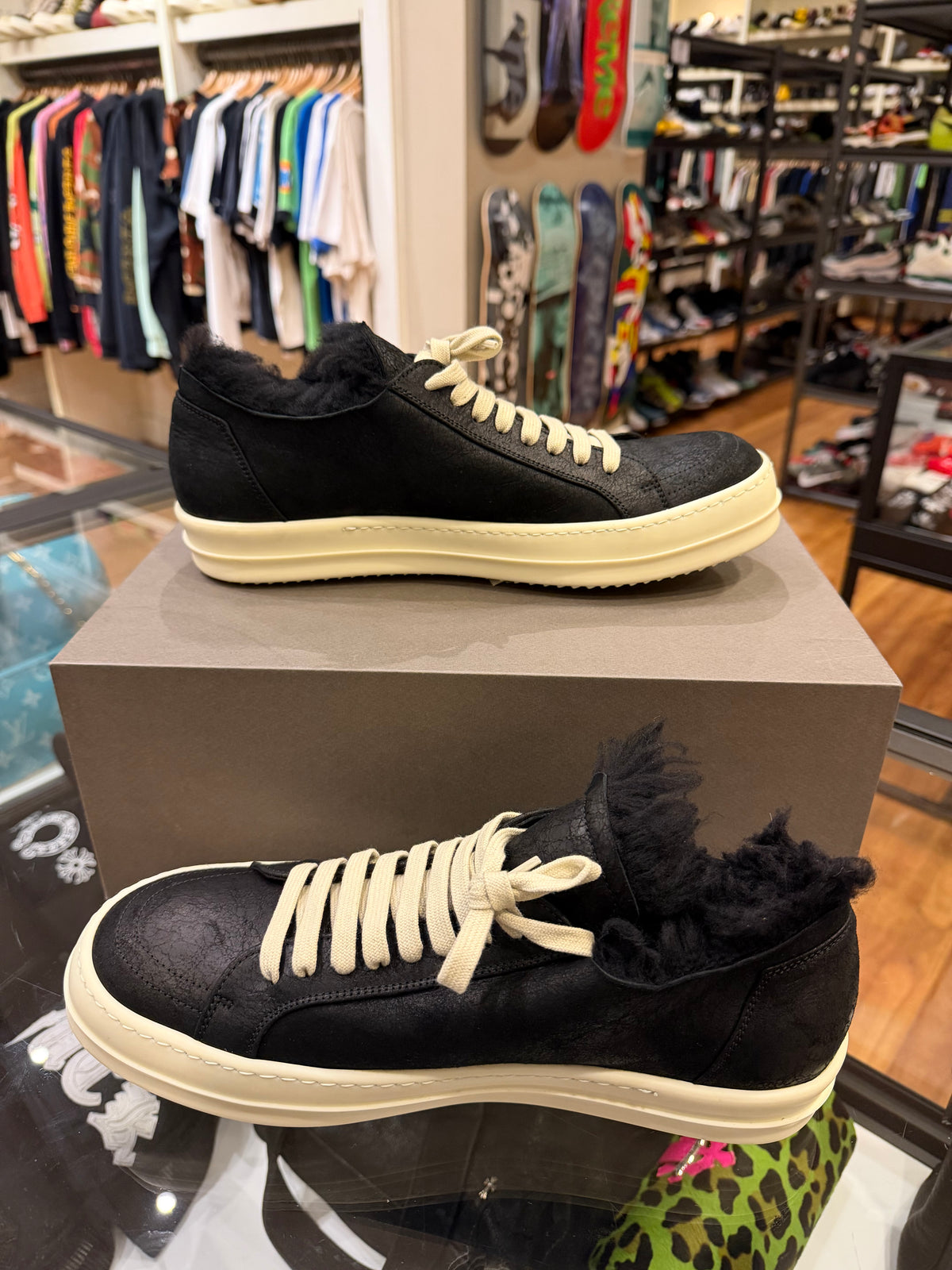 Rick Owens Vintage Low - Sherling Lined Black