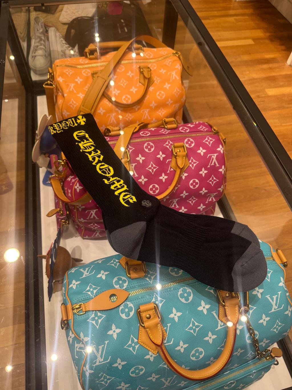 Chrome Hearts Socks - Black/Yellow (M)