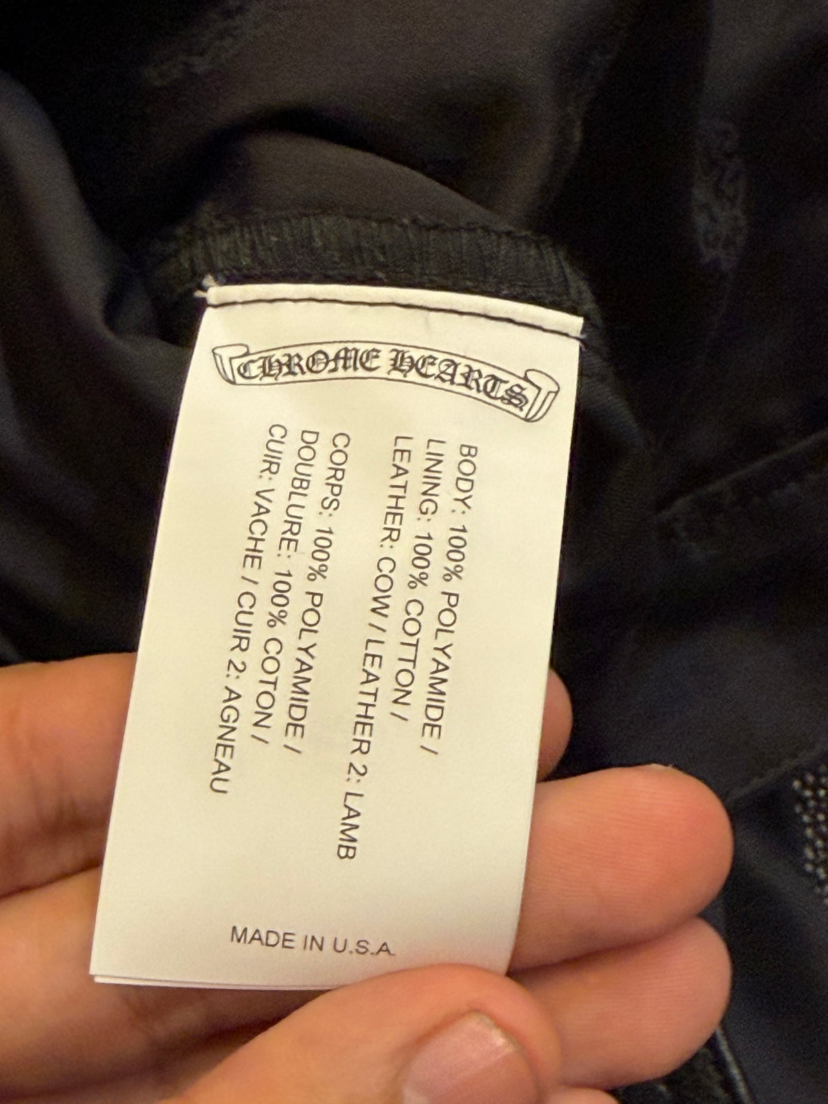 Chrome Hearts Leather & Nylon Double Knee Carpenter Pants - Black