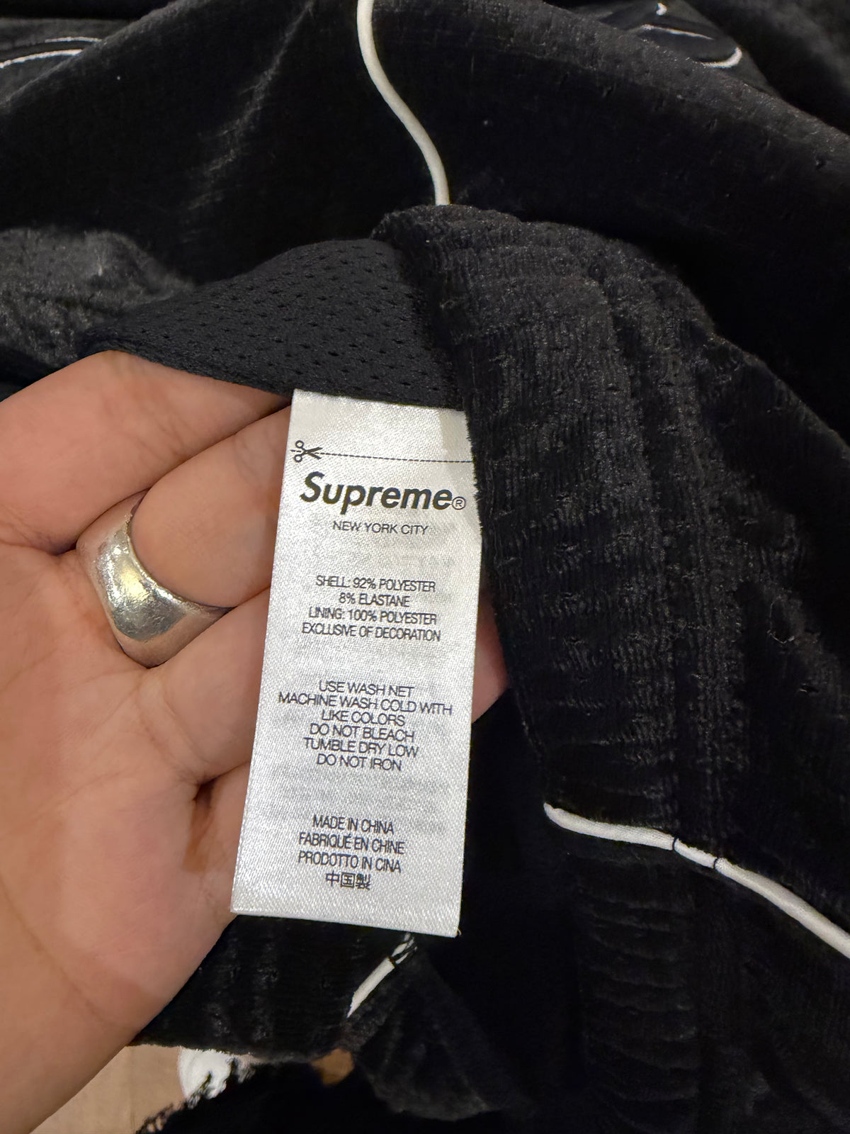 Supreme Velour Mesh Track
Jacket - Black