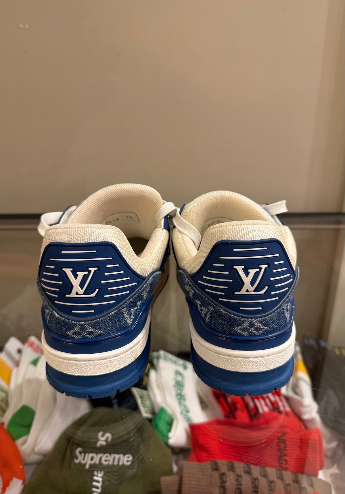 Louis Vuitton LV Trainer-Monogram Blue Denim