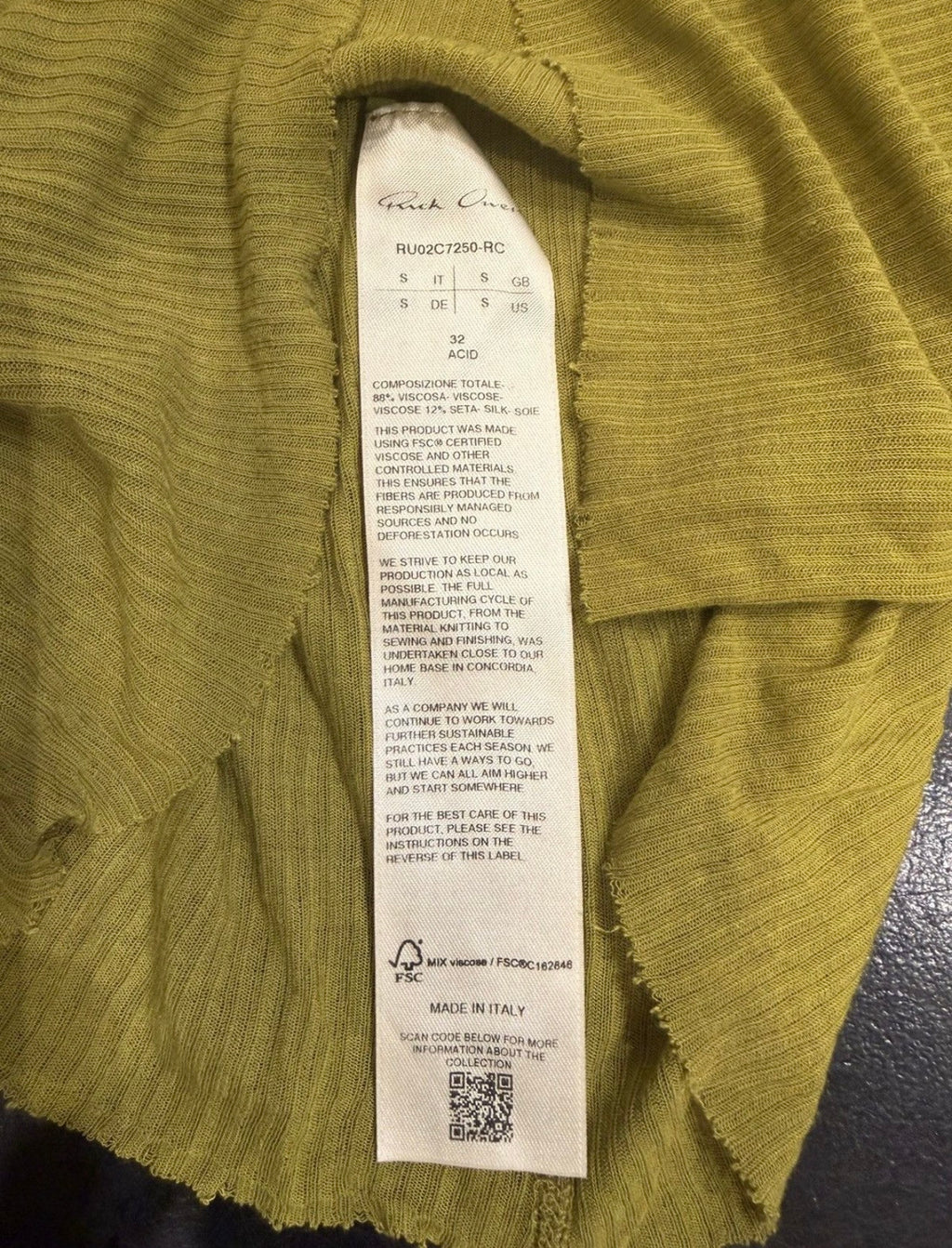 Rick Owens Scoop Neck LS Sweater