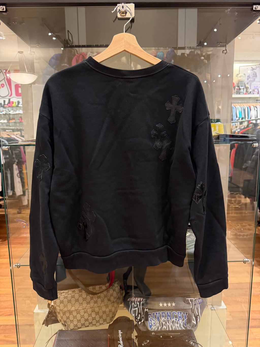 Chrome Hearts 19 Cross Patch Crewneck - Black