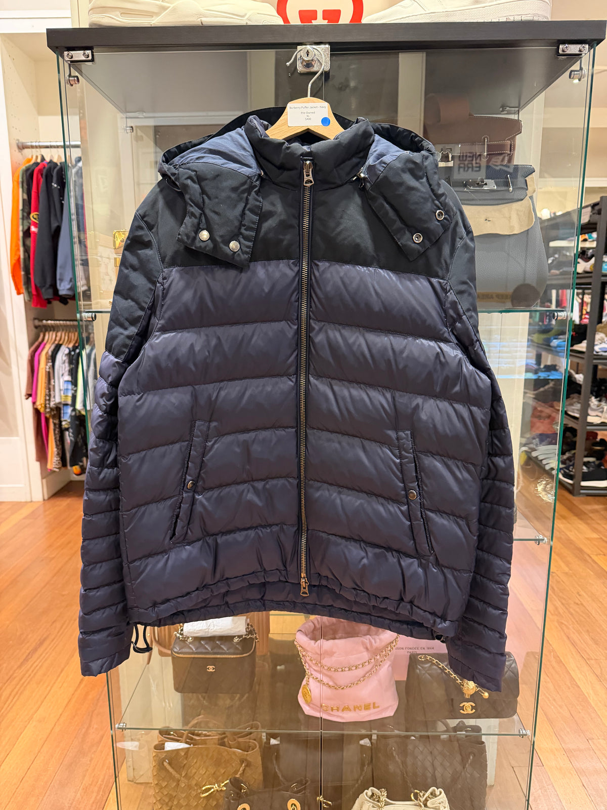 Burberry Puffer Jacket - Navy
