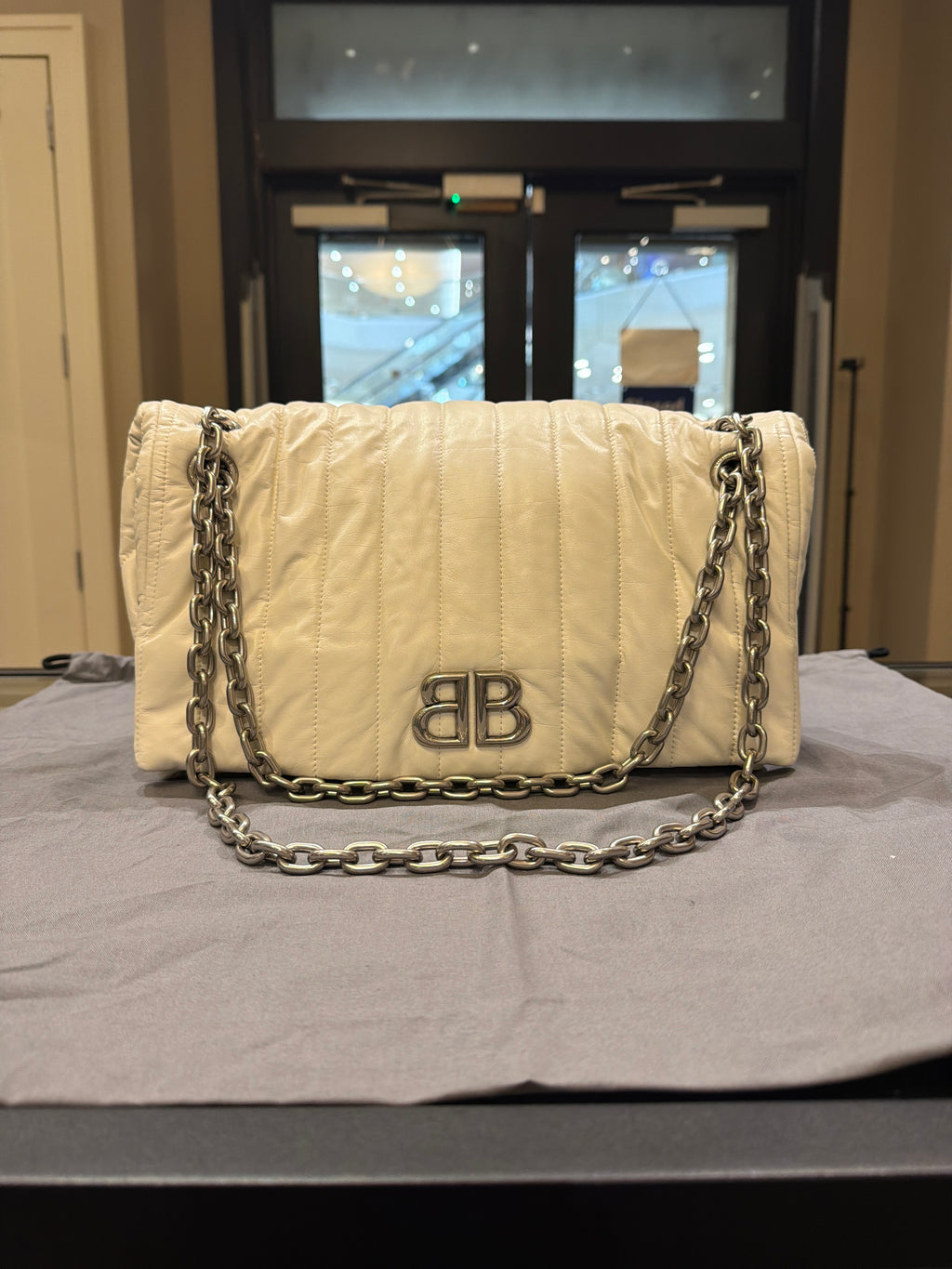 Balenciaga Leather Monaco Medium Shoulder Bag
