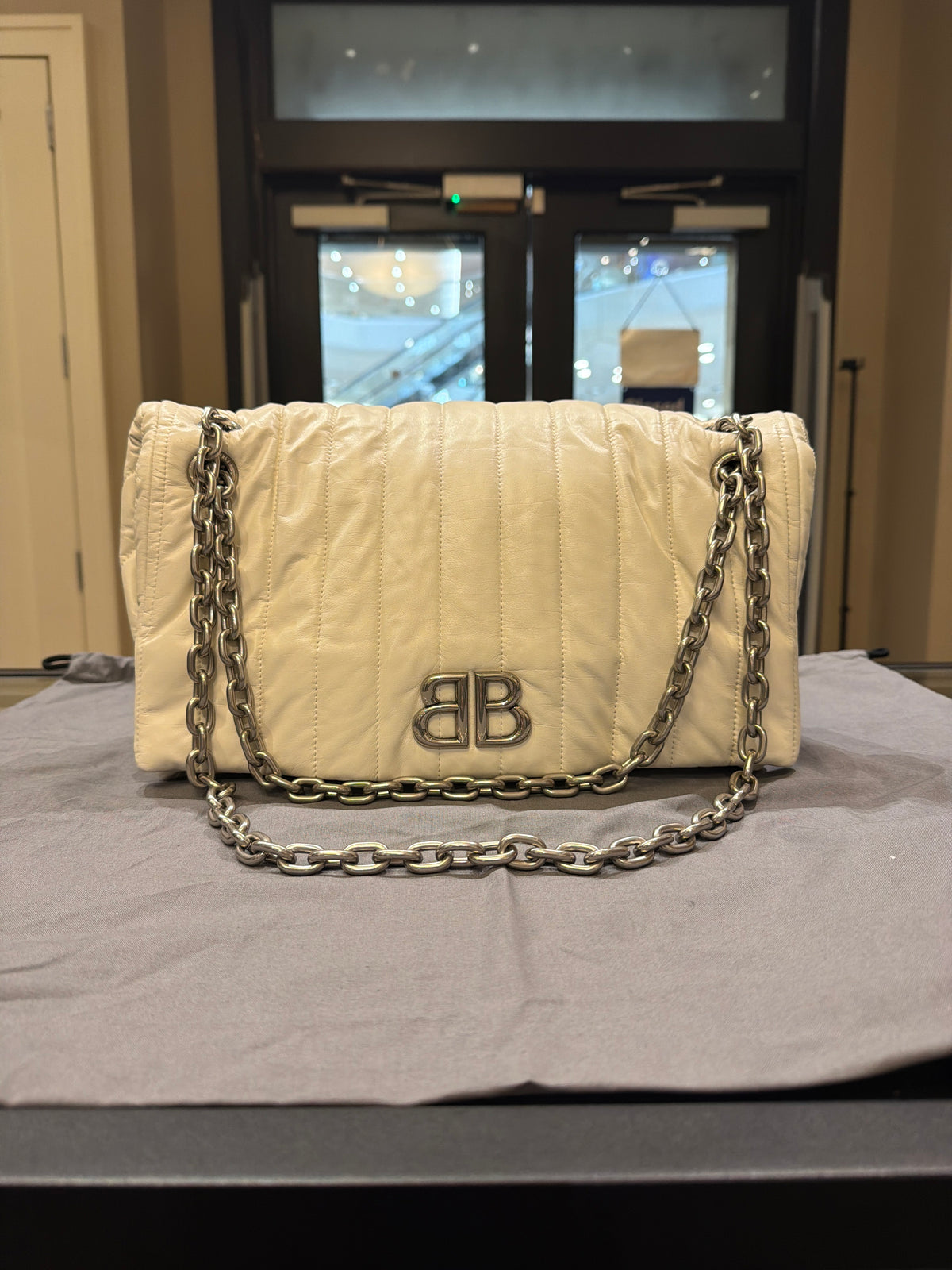 Balenciaga Leather Monaco Medium Shoulder Bag