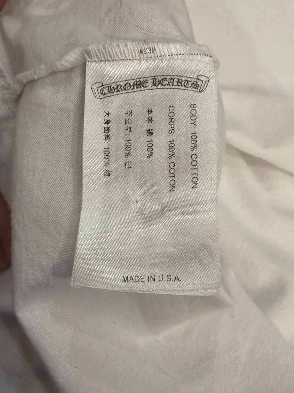Chrome Hearts Neck Print LS
Shirt - White/Blue