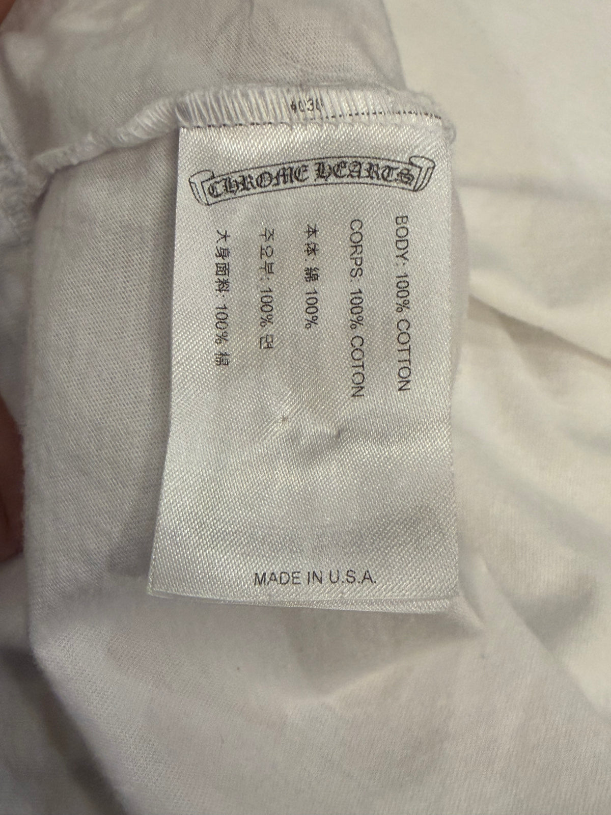 Chrome Hearts Neck Print LS
Shirt - White/Blue