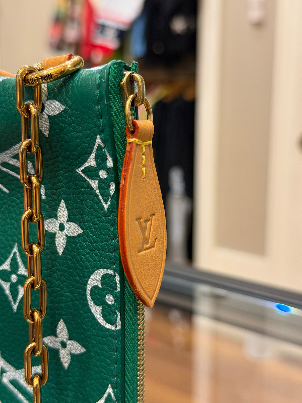 Louis Vuitton Calfskin Monogram Speedy 9 Bandouliére Pochette - Green
