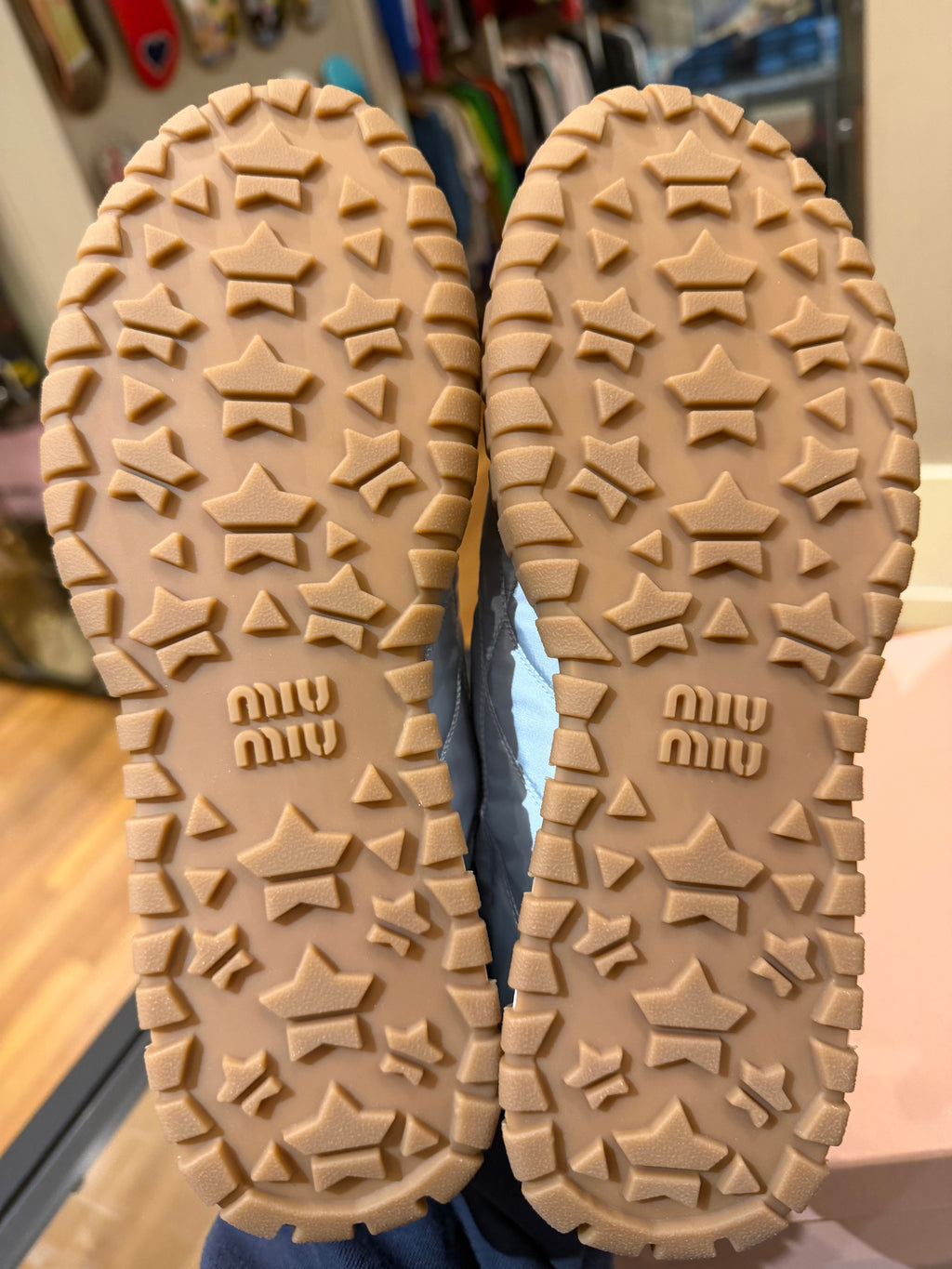 Miu Miu Tyre Technical Fabric & Suede Sneakers