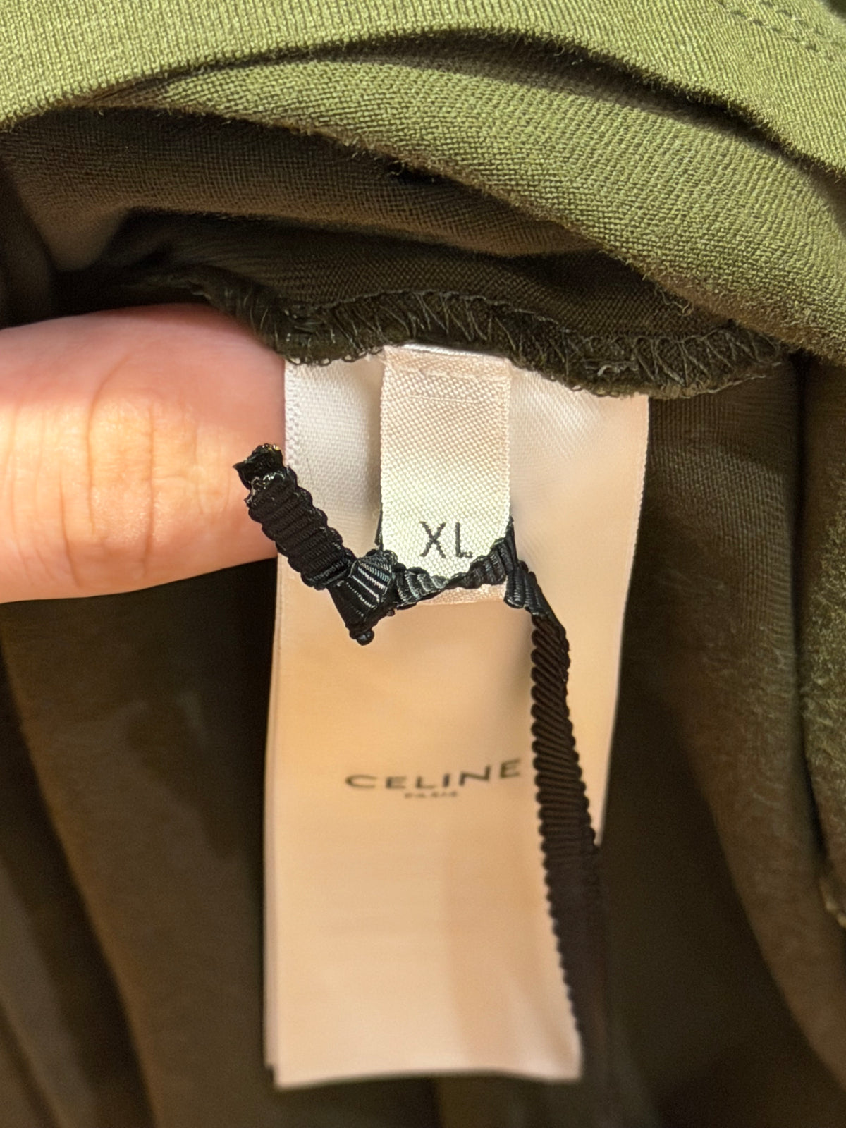 Celine Logo Print Tee - Green