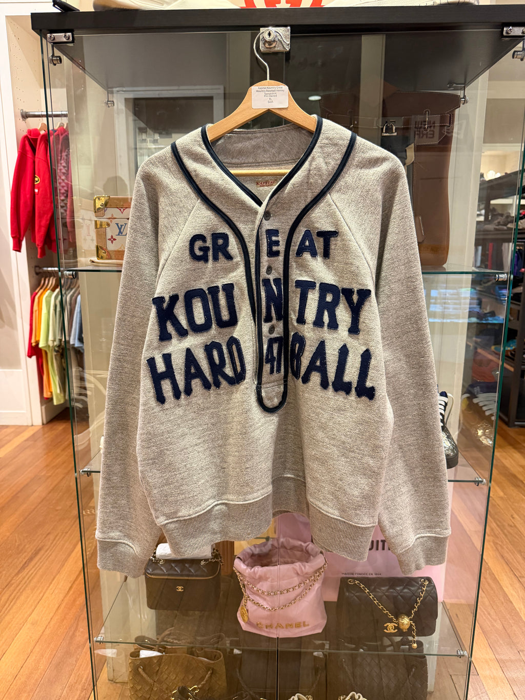 Kapital Kountry Great Kountry Baseball Henley Sweatshirt