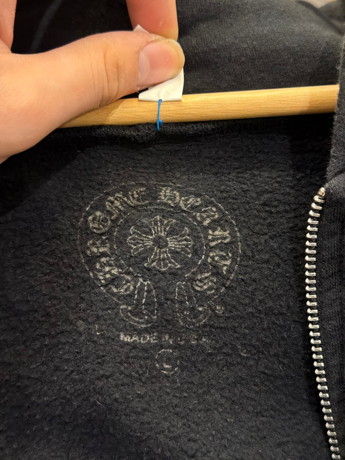 Chrome Hearts Vertical Logo Hoodie - Bronze Lettering