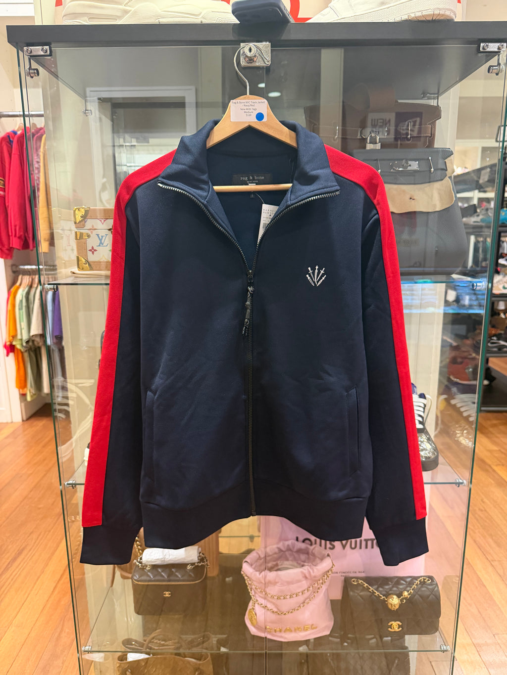 Rag & Bone NYC Track Jacket - Navy/Red