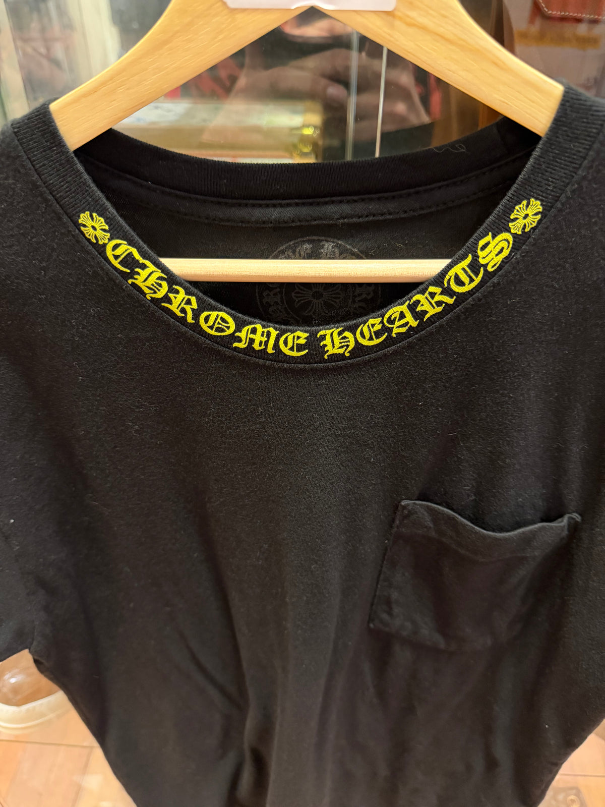 Chrome Hearts Neon Neck Print Tee - Black