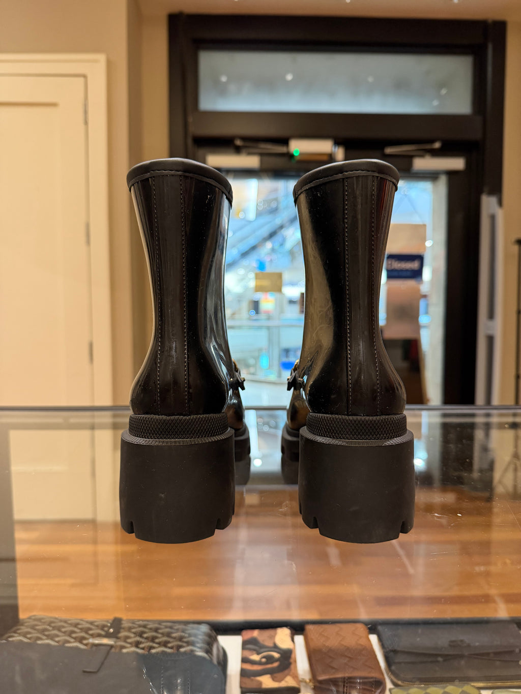 Gucci Horsebit Rubber Rain Boots - Black
